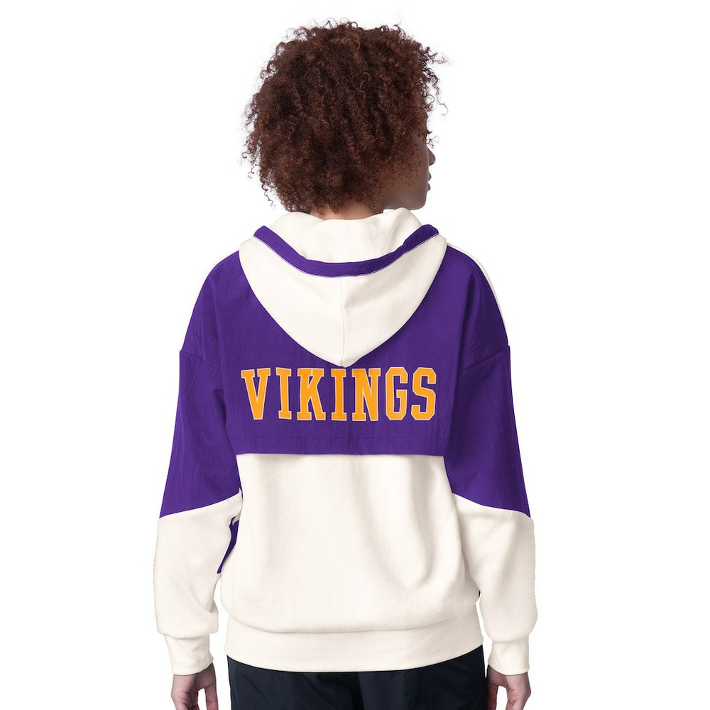 Minnesota Vikings Starter Women's Scrimmage Full-Zip Hoodie - White Hoodies