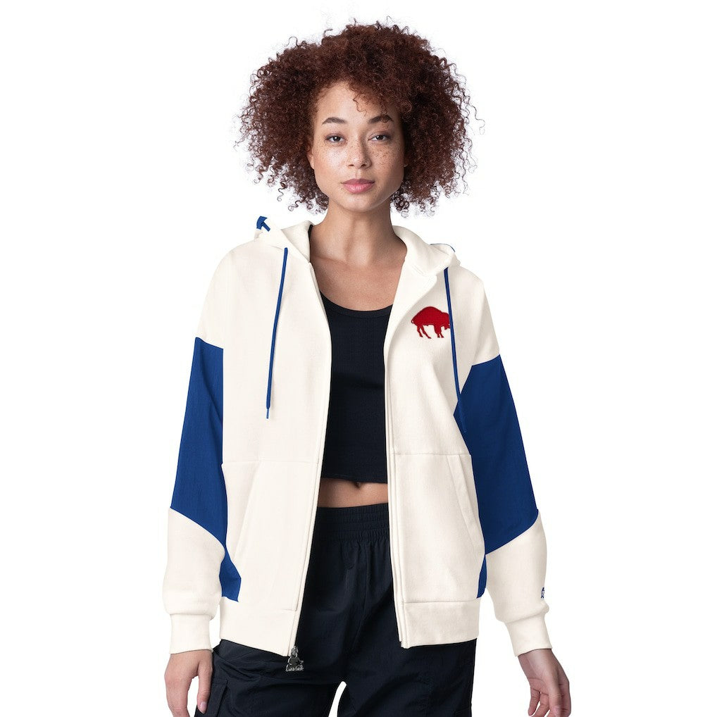 Buffalo Bills Starter Women's Scrimmage Full-Zip Hoodie - White Hoodies
