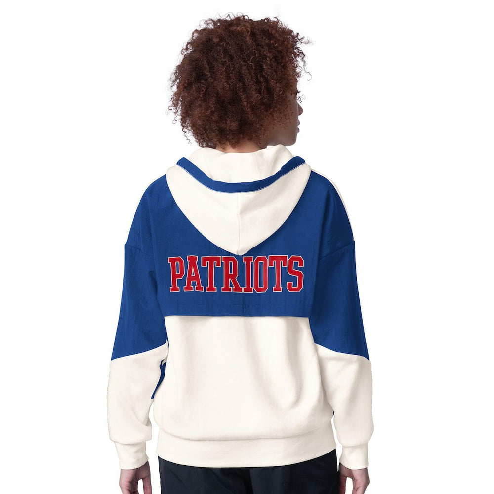 New England Patriots Starter Women's Scrimmage Full-Zip Hoodie - White Hoodies