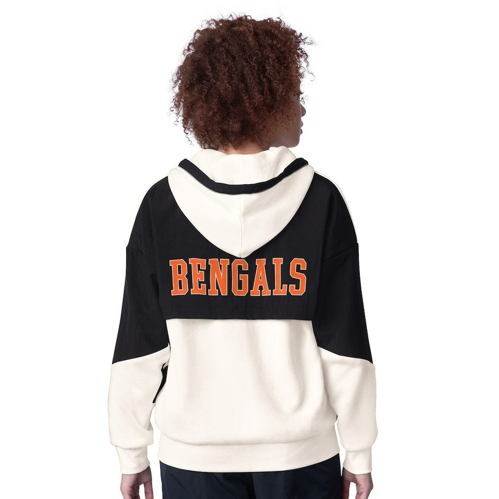 Cincinnati Bengals Starter Women's Scrimmage Full-Zip Hoodie - White Hoodies
