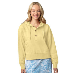 Pittsburgh Steelers Margaritaville Women's Island Dream Solid Pullover Hoodie - Yellow Hoodies