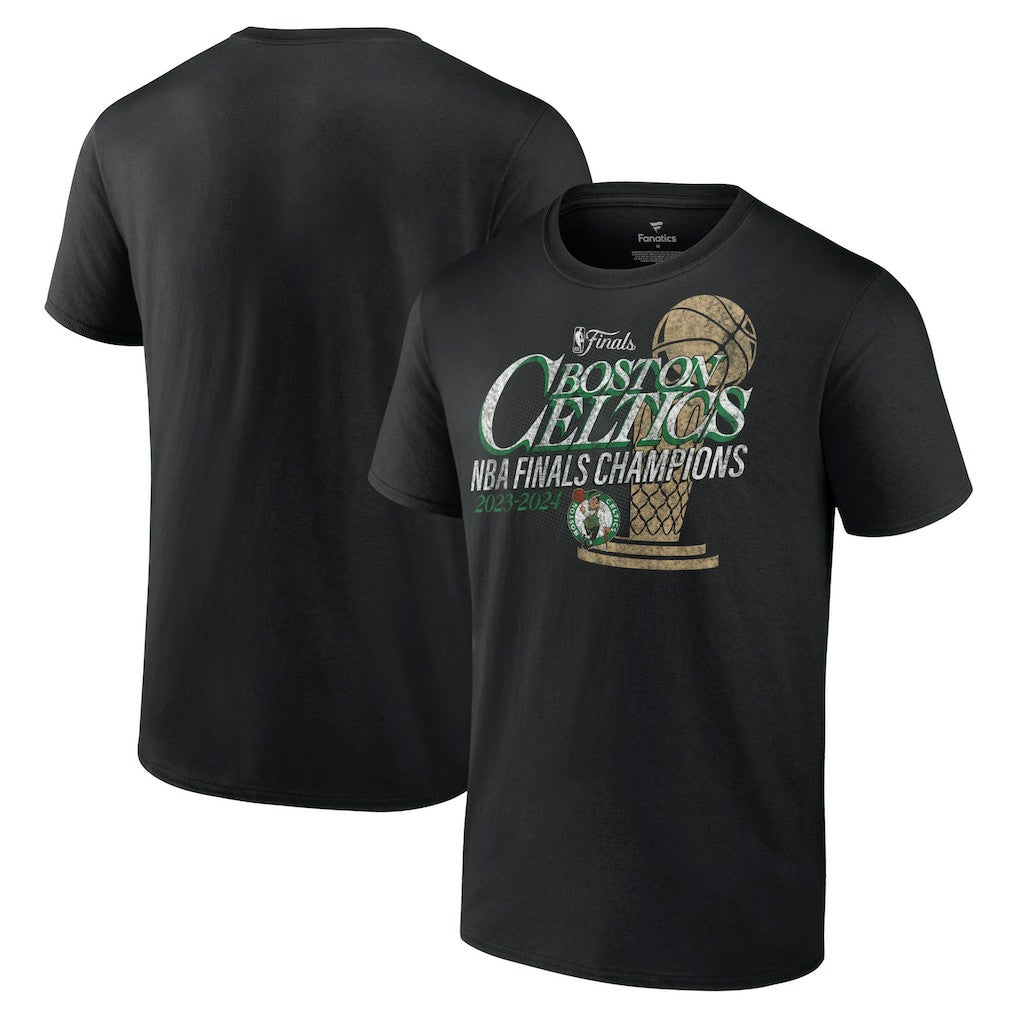 Boston Celtics 2024 NBA Finals Champions Fast Break Finish Trophy T-Shirt Black - Fanatics