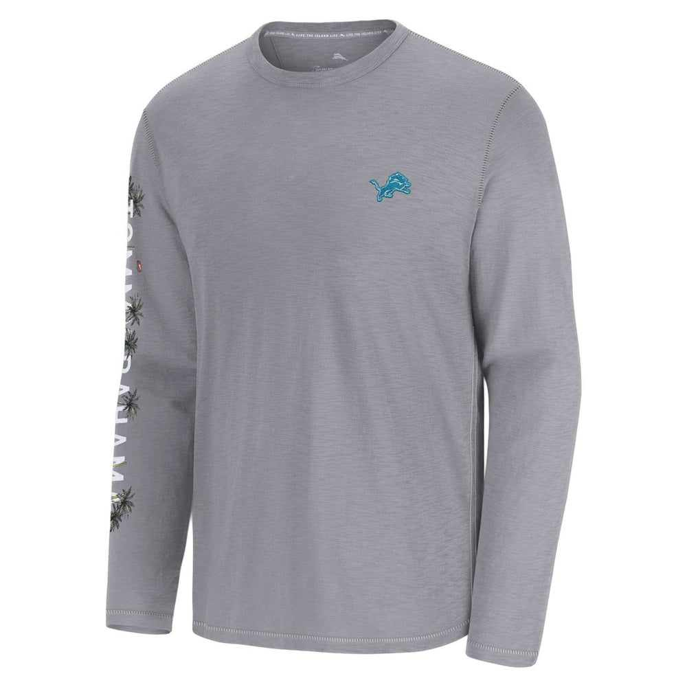 Detroit Lions Oasis Endzone Lux Long Sleeve T-Shirt - Gray T-shirts