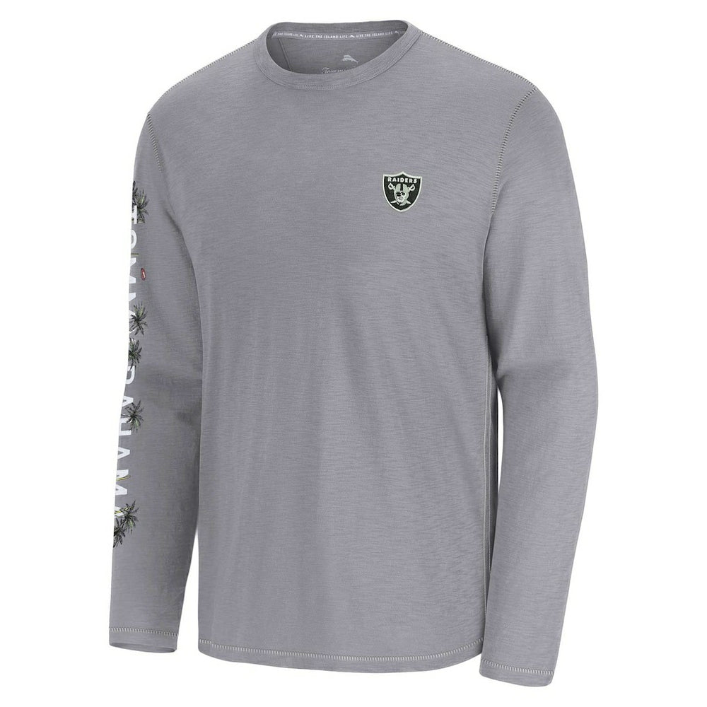 Las Vegas Raiders Oasis Endzone Lux Long Sleeve T-Shirt - Gray T-shirts