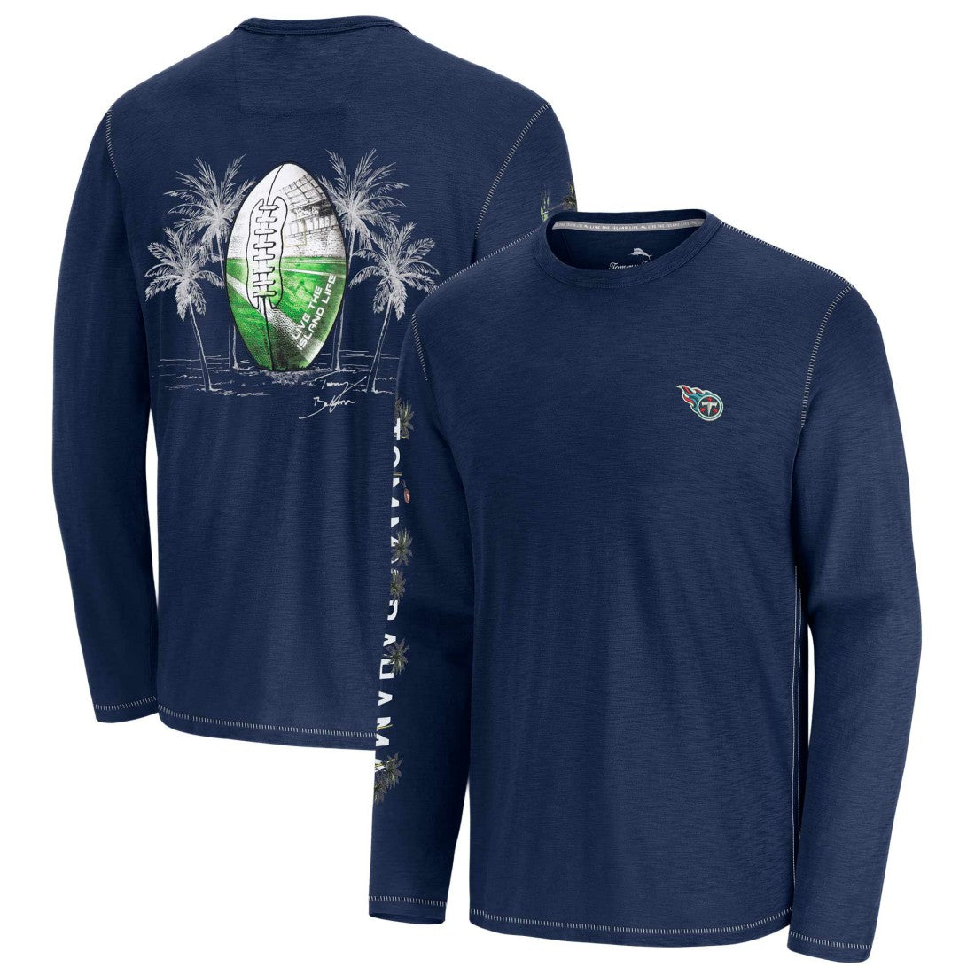 Tennessee Titans Oasis Endzone Lux Long Sleeve T-Shirt - Blue T-shirts