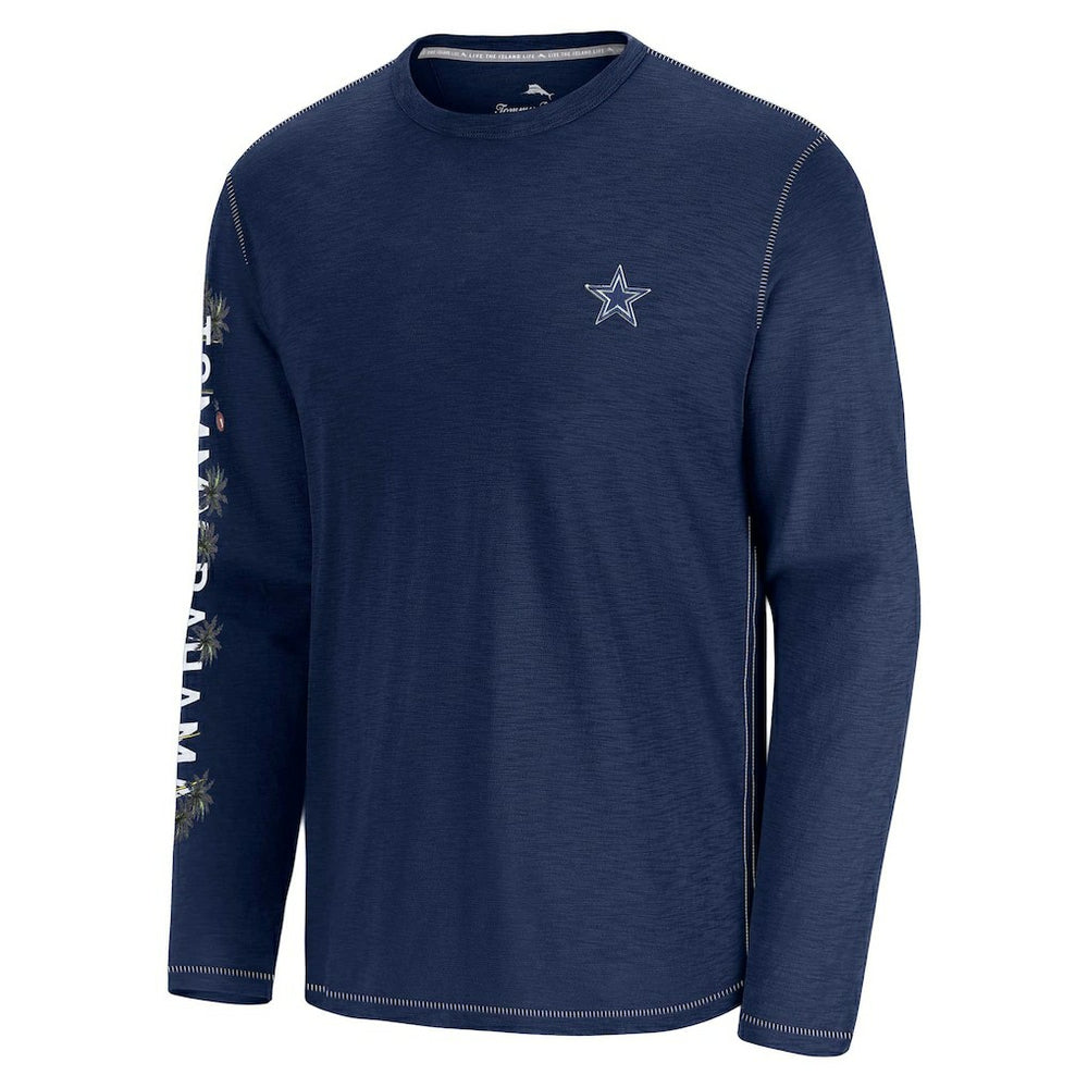 Dallas Cowboys Oasis Endzone Lux Long Sleeve T-Shirt - Blue T-shirts