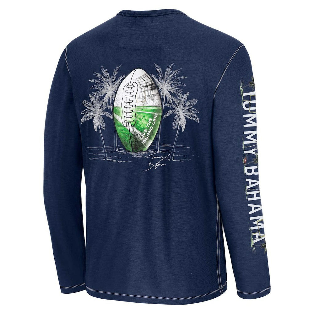 Dallas Cowboys Oasis Endzone Lux Long Sleeve T-Shirt - Blue T-shirts