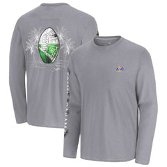 Los Angeles Rams Oasis Endzone Lux Long Sleeve T-Shirt - Gray T-shirts