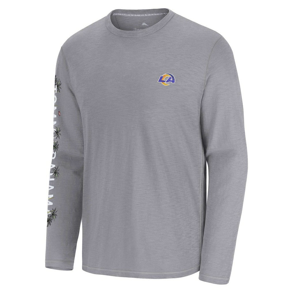 Los Angeles Rams Oasis Endzone Lux Long Sleeve T-Shirt - Gray T-shirts