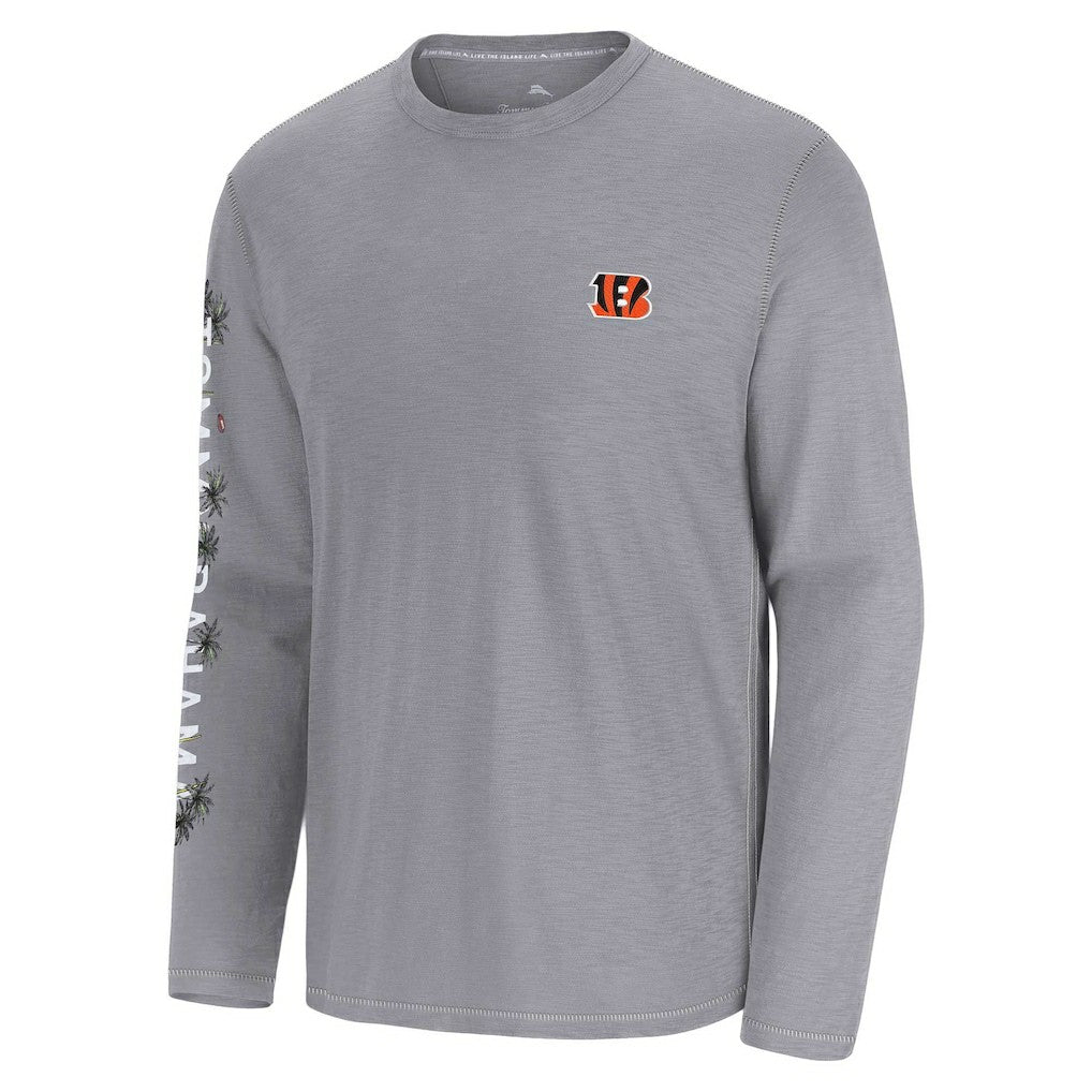 Cincinnati Bengals Oasis Endzone Lux Long Sleeve T-Shirt - Gray T-shirts