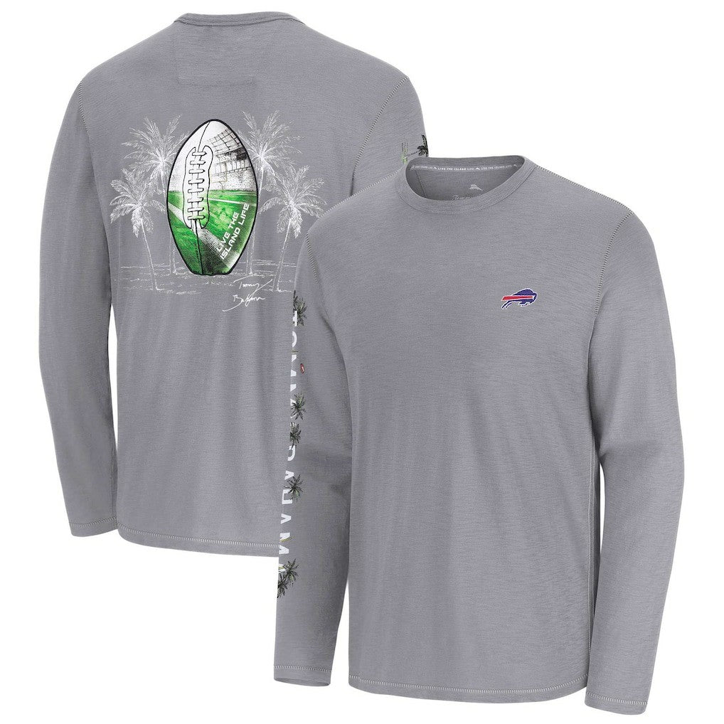 Buffalo Bills Oasis Endzone Lux Long Sleeve T-Shirt - Gray T-shirts