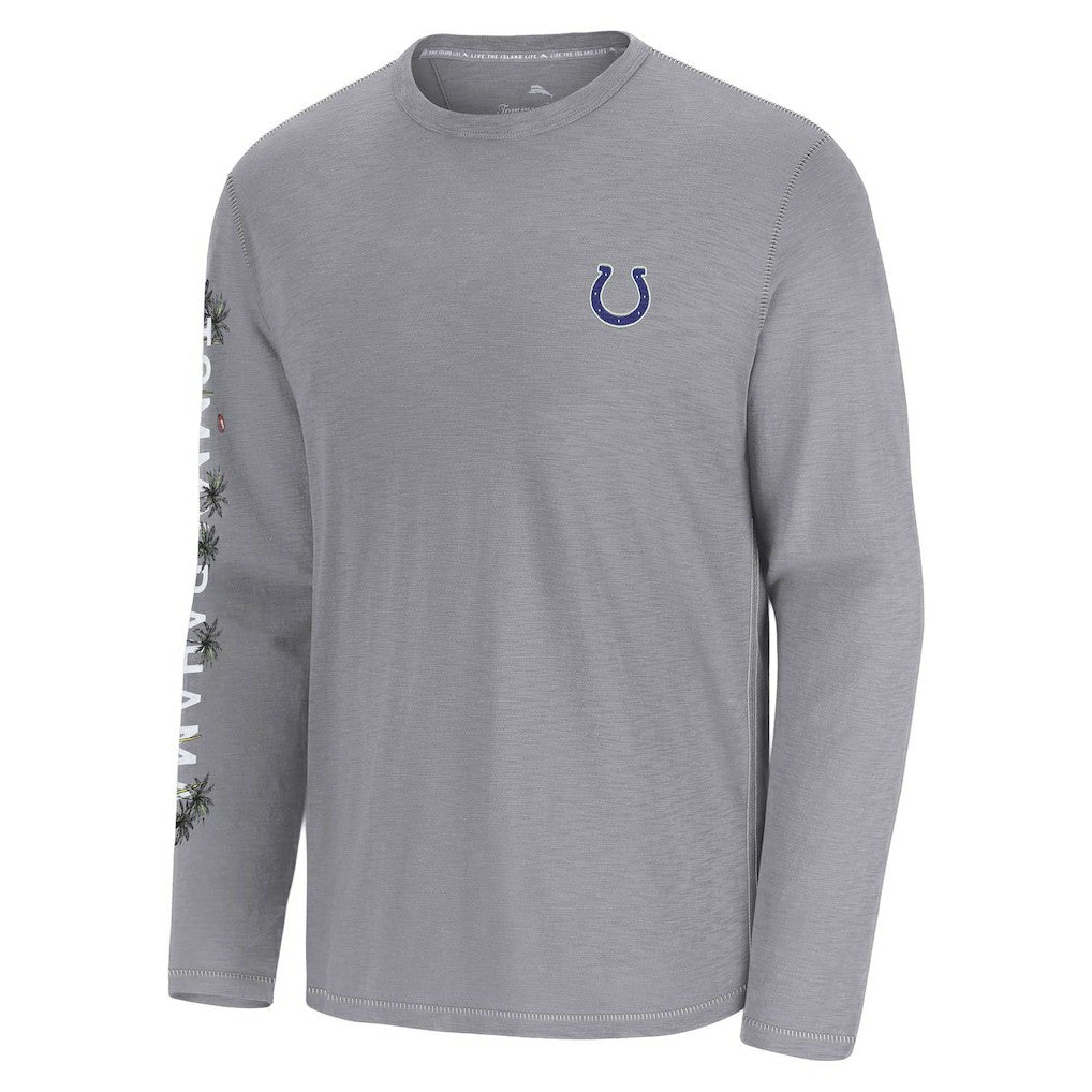 Indianapolis Colts Oasis Endzone Lux Long Sleeve T-Shirt - Gray T-shirts