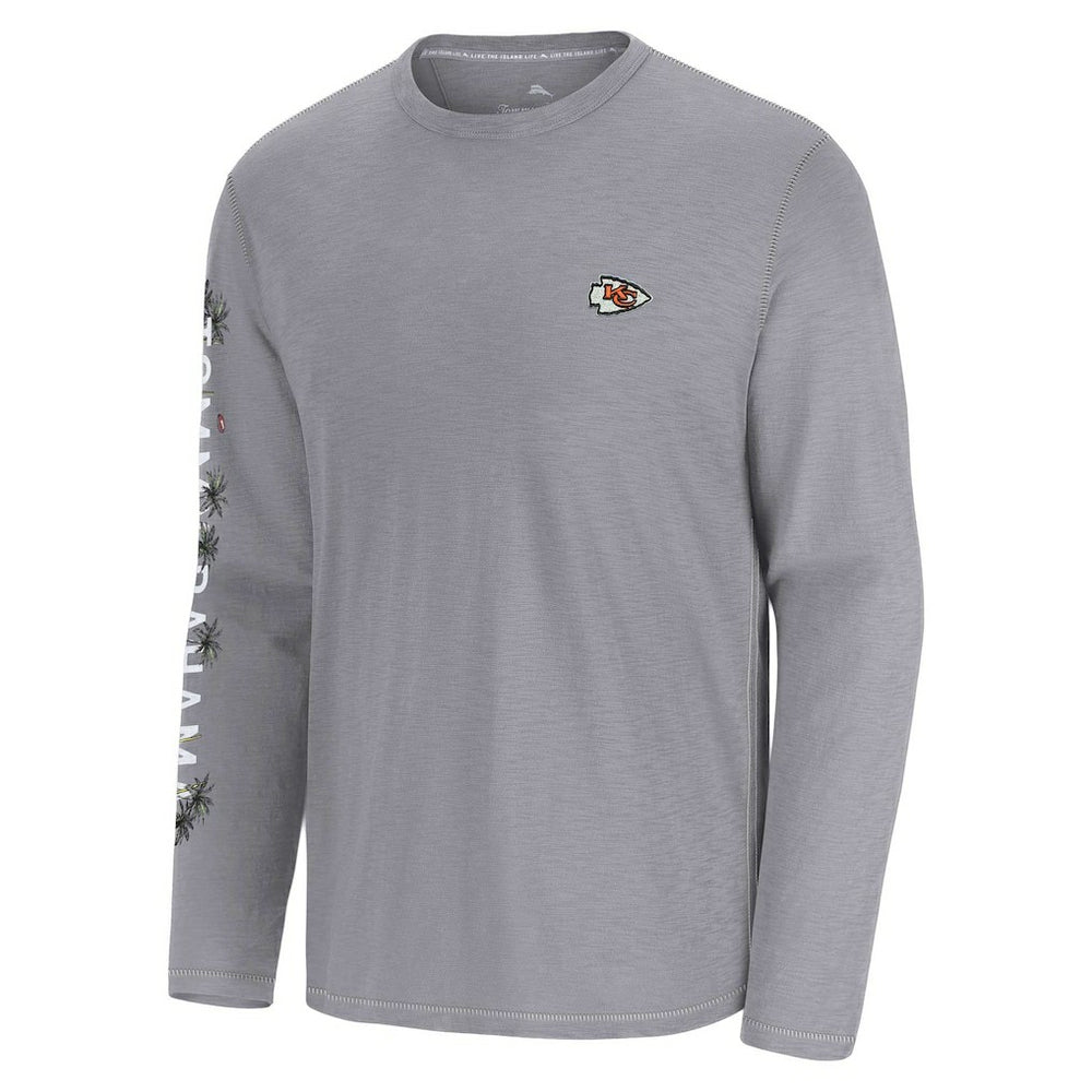 Kansas City Chiefs Oasis Endzone Lux Long Sleeve T-Shirt - Gray T-shirts