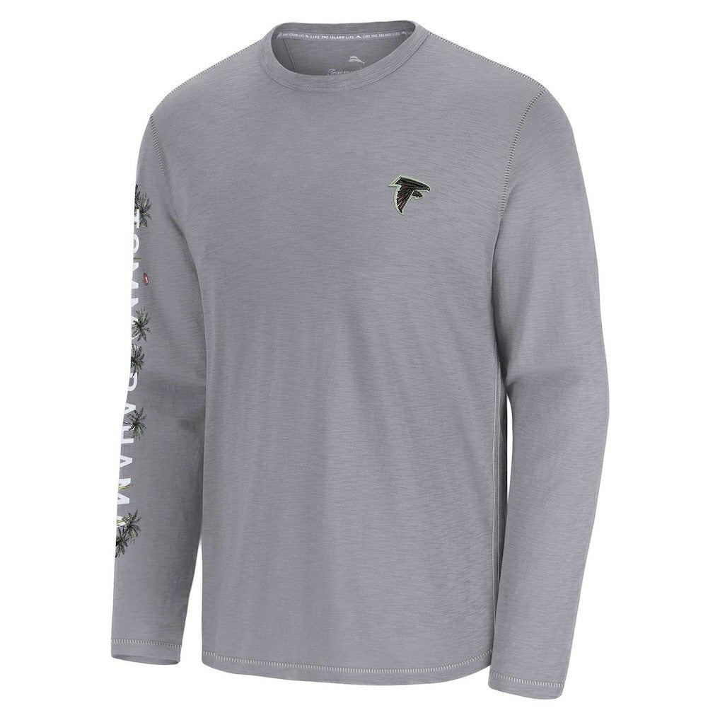 Atlanta Falcons Oasis Endzone Lux Long Sleeve T-Shirt - Gray T-shirts