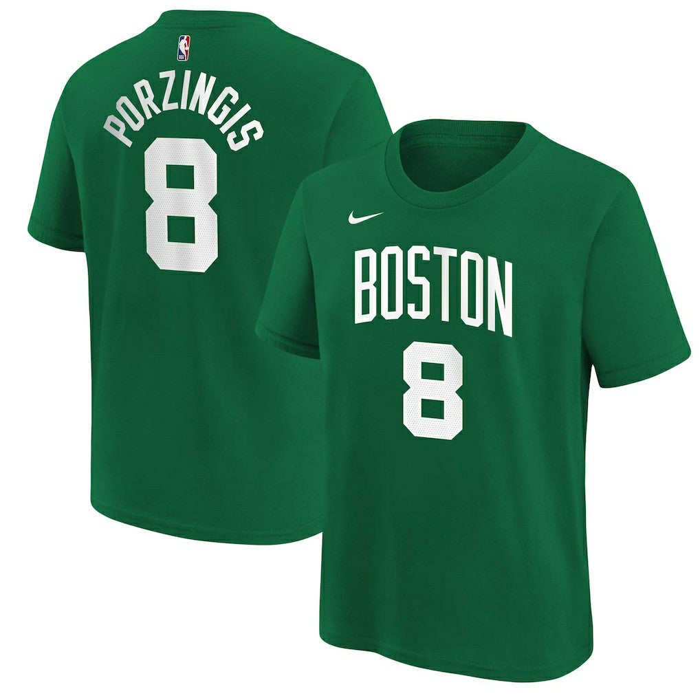 Kristaps Porzingis Boston Celtics Youth Icon Name & Number T-Shirt Kelly Green - Nike