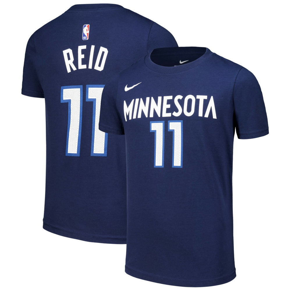 Naz Reid Minnesota Timberwolves Youth Icon Edition Name & Number T-Shirt Navy - Nike