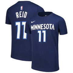 Naz Reid Minnesota Timberwolves Youth Icon Edition Name & Number T-Shirt Navy - Nike