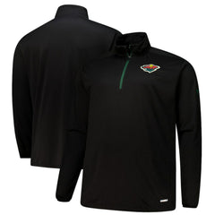 Minnesota Wild Fanatics Big & Tall Authentic Pro Quarter-Zip Top - Black | US 201673095