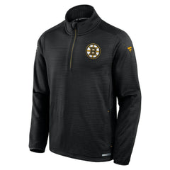 Boston Bruins Fanatics Big & Tall Authentic Pro Quarter-Zip Top - Black | US 201673096