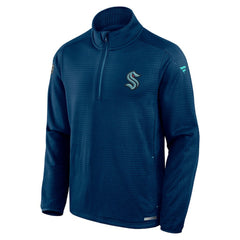 Seattle Kraken Fanatics Big & Tall Authentic Pro Quarter-Zip Top - Navy | US 201673097