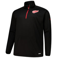 Detroit Red Wings Fanatics Big & Tall Authentic Pro Quarter-Zip Top - Black | US 201673100