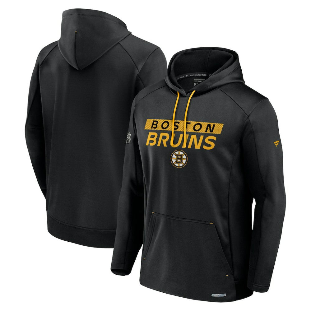 Boston Bruins Fanatics Big & Tall Authentic Pro Pullover Hoodie - Black | US 201673103