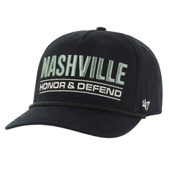 Nashville Predators '47 OHT Military Appreciation Homeland Honor and Defend Hitch Adjustable Hat - Black | US 201673134