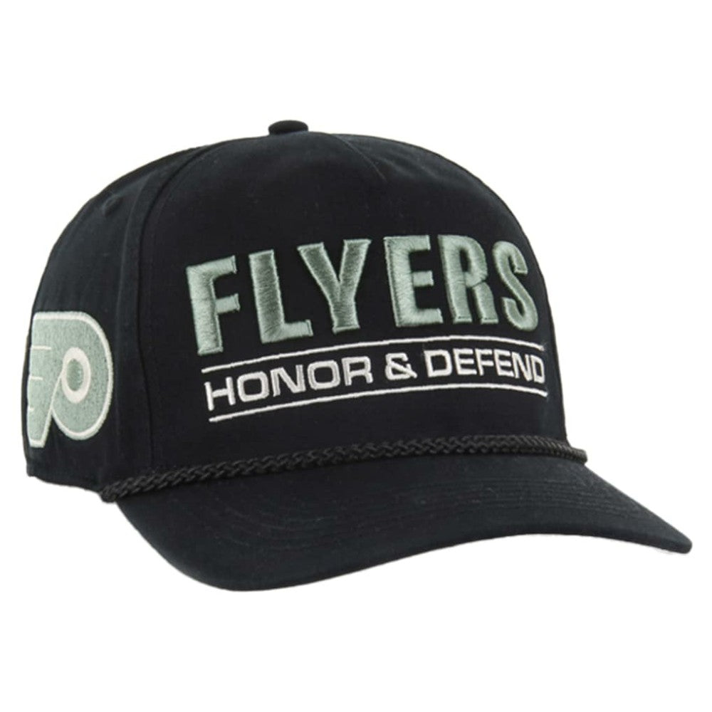 Philadelphia Flyers '47 OHT Military Appreciation Homeland Honor and Defend Hitch Adjustable Hat - Black | US 201673139