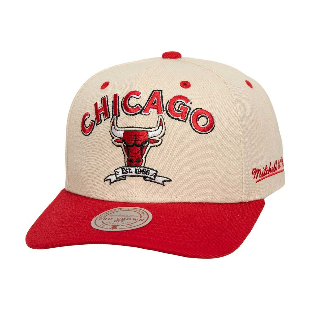 Chicago Bulls 6x NBA Champions Soul Legacy Defined Snapback Hat Cream/Red - Mitchell & Ness