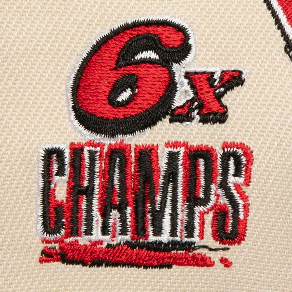 Chicago Bulls 6x NBA Champions Soul Legacy Defined Snapback Hat Cream/Red - Mitchell & Ness