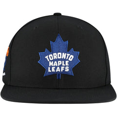 Toronto Maple Leafs Mitchell & Ness Core Top Spot Snapback Hat - Black | US 201673344