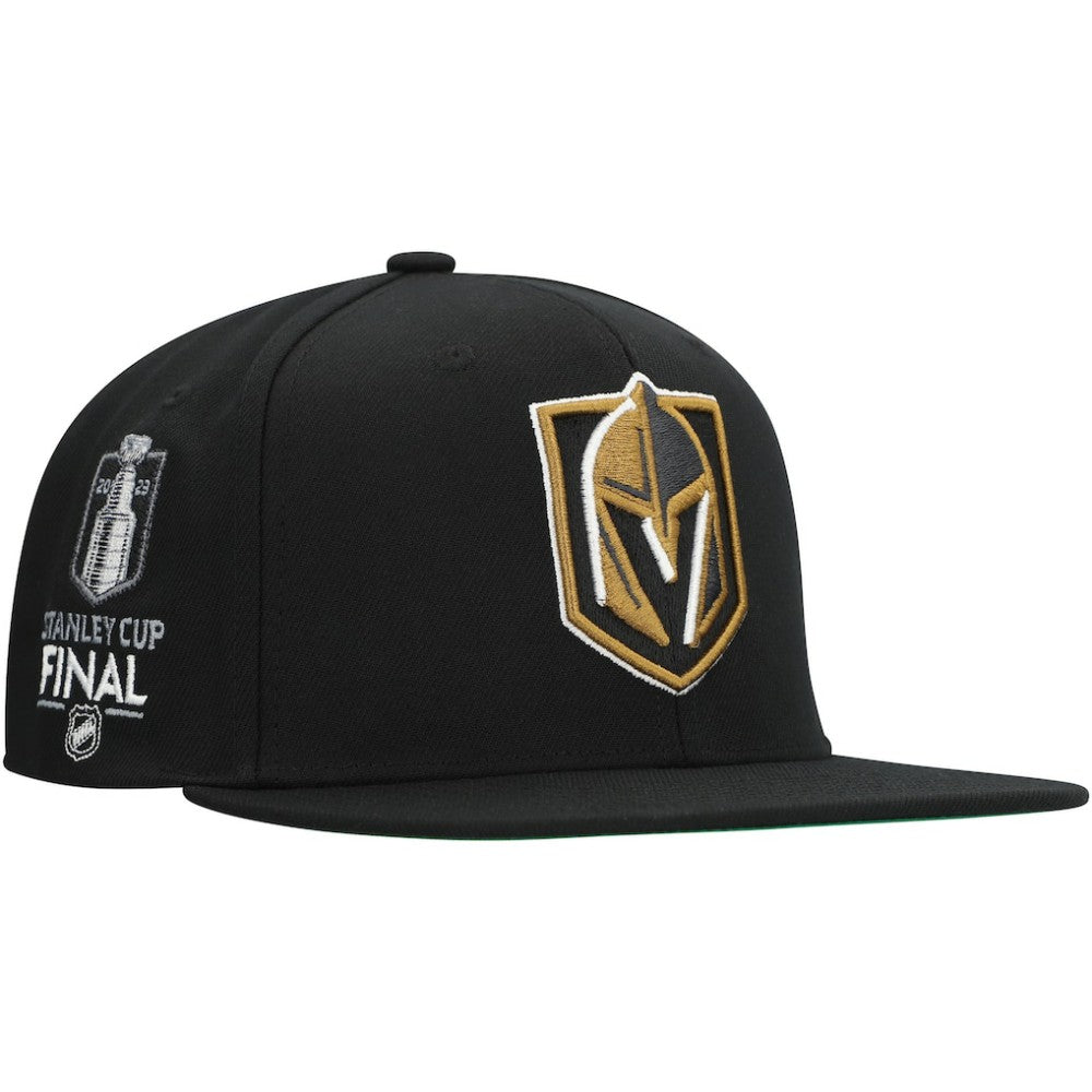 Vegas Golden Knights Mitchell & Ness Core Top Spot Snapback Hat - Black | US 201673346