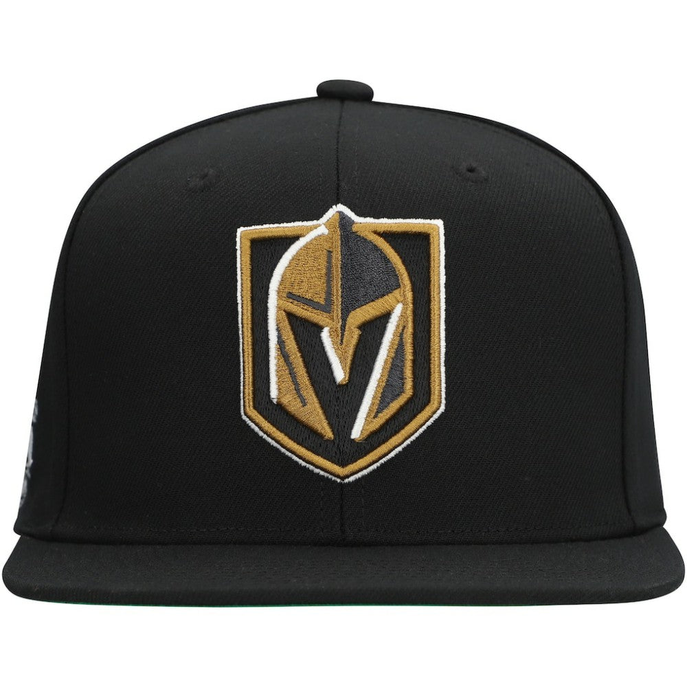 Vegas Golden Knights Mitchell & Ness Core Top Spot Snapback Hat - Black | US 201673346