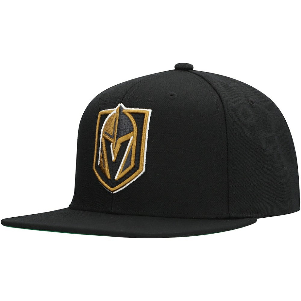 Vegas Golden Knights Mitchell & Ness Core Top Spot Snapback Hat - Black | US 201673346