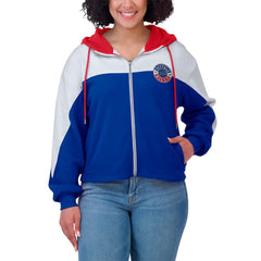 Buffalo Bills WEAR by Erin Andrews Women's Plus Size Color Block Full-Zip Hoodie - Royal Hoodies