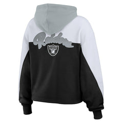 Las Vegas Raiders WEAR by Erin Andrews Women's Plus Size Color Block Full-Zip Hoodie - Black Hoodies