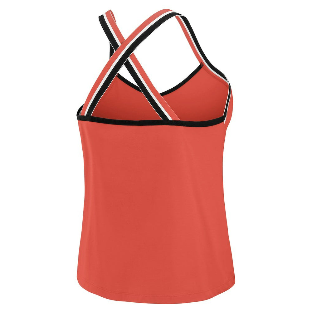 Kansas City Chiefs WEAR by Erin Andrews Women's Cross Strap Tri-Blend Tank Top - Red Tops