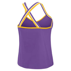 Minnesota Vikings WEAR by Erin Andrews Women's Cross Strap Tri-Blend Tank Top - Purple Tops