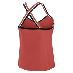 San Francisco 49ers WEAR by Erin Andrews Women's Cross Strap Tri-Blend Tank Top - Scarlet Tops