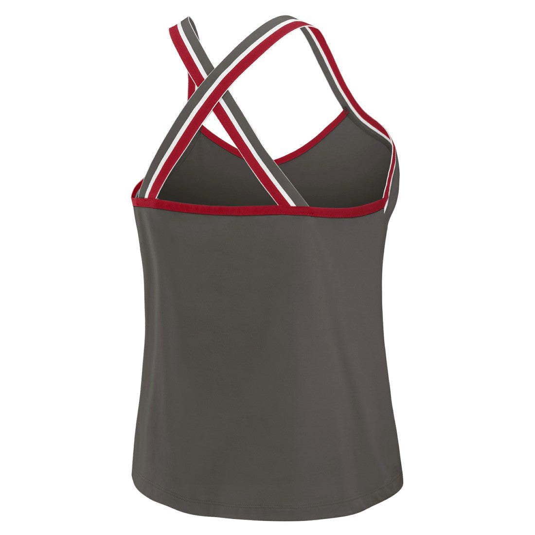 Tampa Bay Buccaneers WEAR by Erin Andrews Women's Cross Strap Tri-Blend Tank Top - Pewter Tops