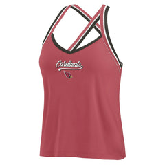 Arizona Cardinals WEAR by Erin Andrews Women's Cross Strap Tri-Blend Tank Top - Cardinal Tops