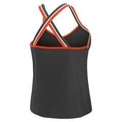 Cincinnati Bengals WEAR by Erin Andrews Women's Cross Strap Tri-Blend Tank Top - Black Tops