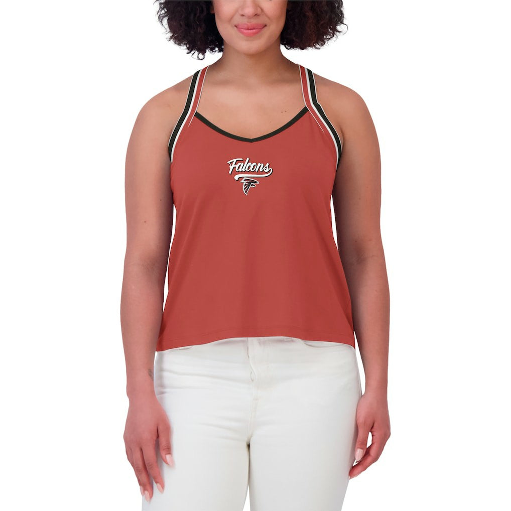 Atlanta Falcons WEAR by Erin Andrews Women's Cross Strap Tri-Blend Tank Top - Red Tops