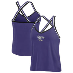 Baltimore Ravens WEAR by Erin Andrews Women's Cross Strap Tri-Blend Tank Top - Purple Tops