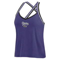 Baltimore Ravens WEAR by Erin Andrews Women's Cross Strap Tri-Blend Tank Top - Purple Tops