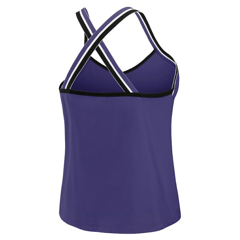 Baltimore Ravens WEAR by Erin Andrews Women's Cross Strap Tri-Blend Tank Top - Purple Tops