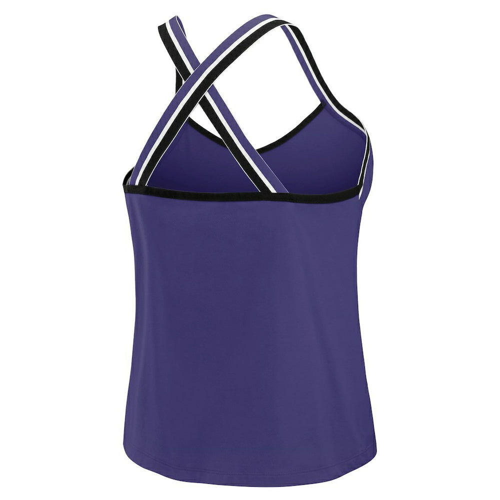 Baltimore Ravens WEAR by Erin Andrews Women's Cross Strap Tri-Blend Tank Top - Purple Tops