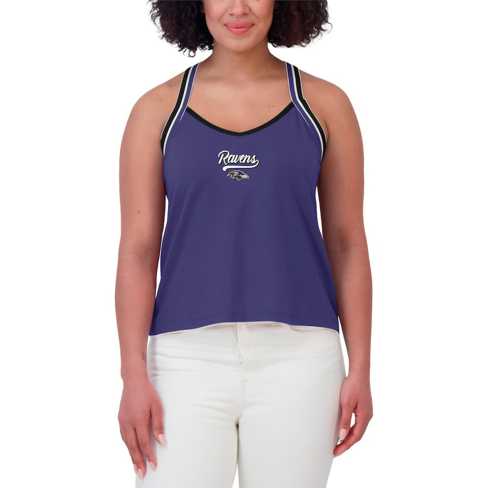 Baltimore Ravens WEAR by Erin Andrews Women's Cross Strap Tri-Blend Tank Top - Purple Tops