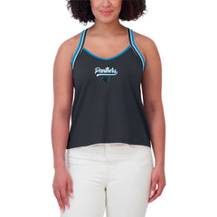 Carolina Panthers WEAR by Erin Andrews Women's Cross Strap Tri-Blend Tank Top - Black Tops