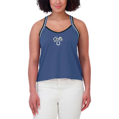 Indianapolis Colts WEAR by Erin Andrews Women's Cross Strap Tri-Blend Tank Top - Royal Tops